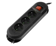 HAMA LISTWA ZASILAJĄCA "COMFORT" 3GN, 3M (CZARNA) - 1416395 - zdjęcie 1